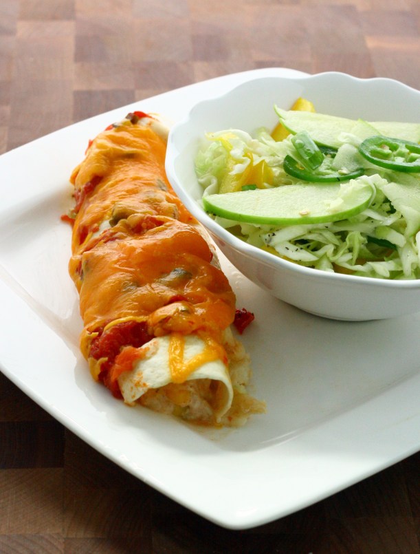 Lightened Up Cream Cheese Chicken Enchiladas | doughseedough.net