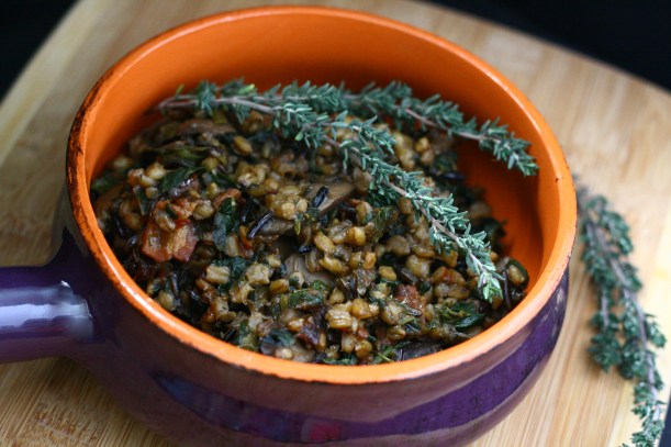 Mushroom Barley & Wild Rice Risotto | doughseedough.net
