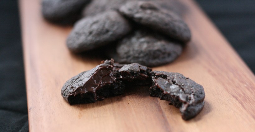 Dairy-Free Double Dark Chocolate Cookies | doughseedough.net