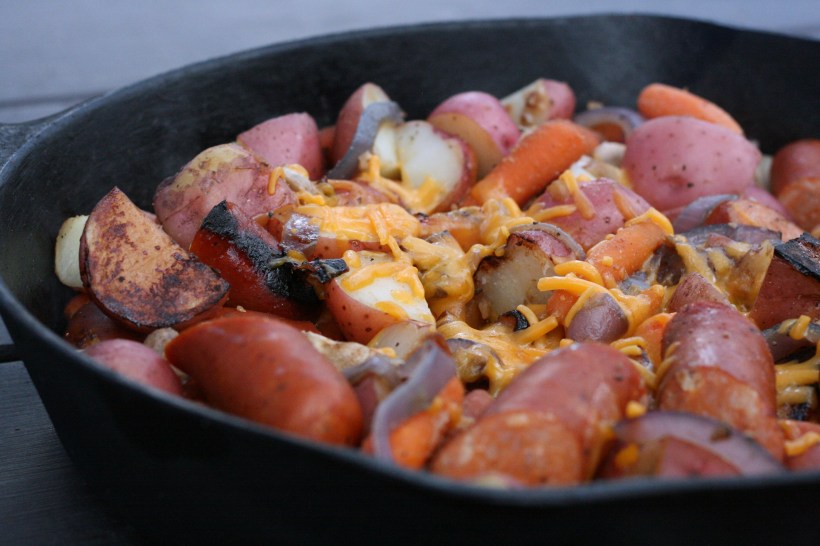 One Pan Sausage Skillet Dinner | doughseedough.net