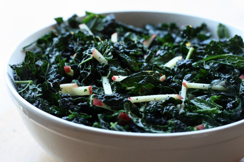 Kale & Apple Salad with Poppy Seed Dressing | doughseedough.net
